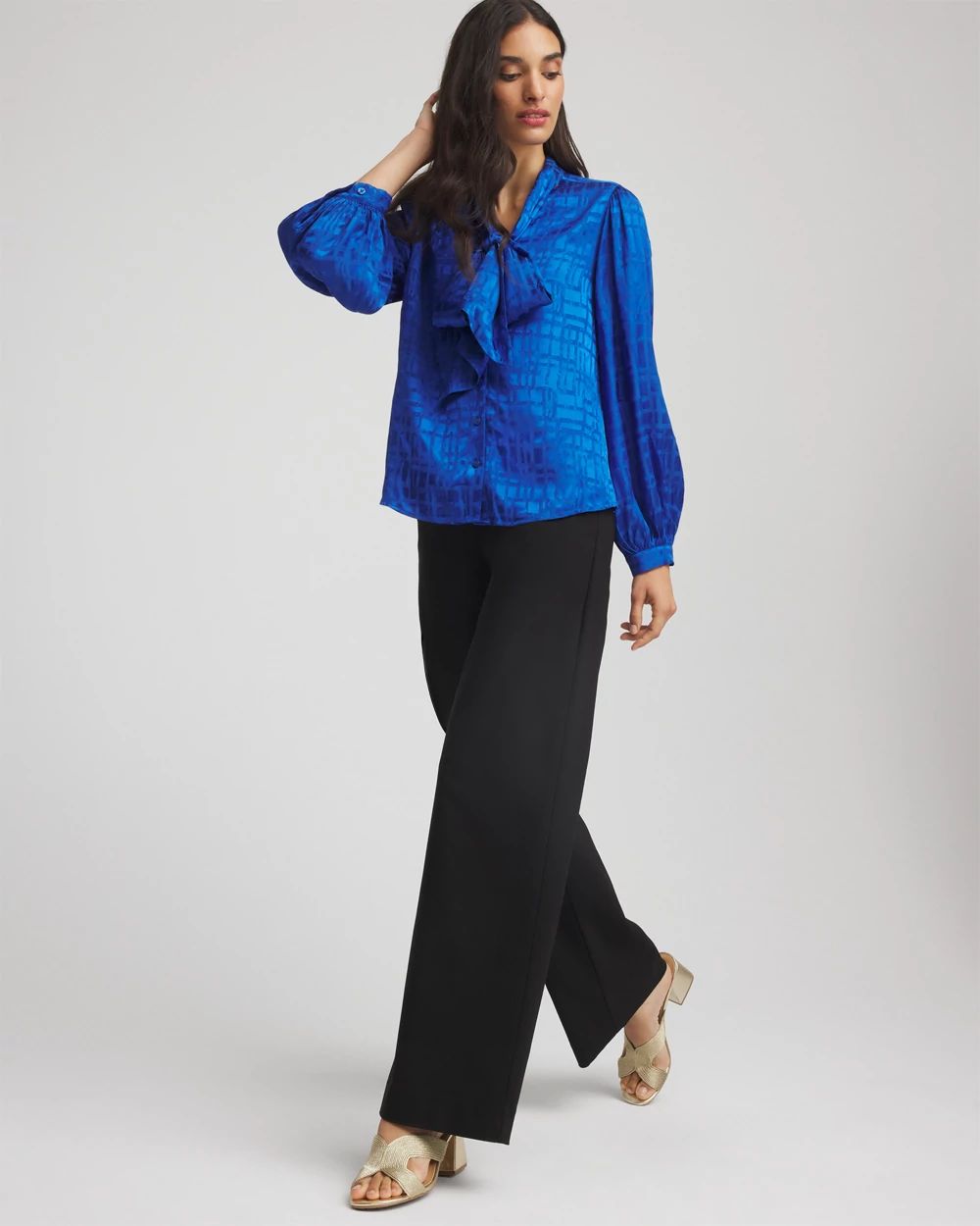 Jacquard Tie-Front Blouse | Chico's